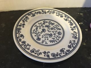 Vintage Homer Laughlin Sturbridge 10” Blue & White Dinner Plate