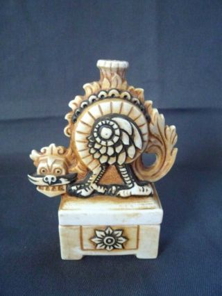 Vintage Porcelain Aet Deco Dragon Incense Burner Box - Made In Germany