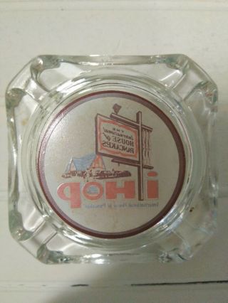 Vintage glass ashtray International house of pancake Ihop3 1/2 