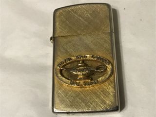Aladdin Hotel & Casino Las Vegas Vintage 14k Gold Plated Lighter /impact,  Usa
