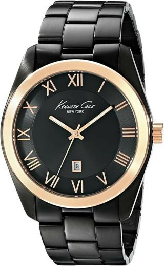 Kenneth Cole Ny Watch Kc9313 Black Dlc & Gold (casio,  Invicta,  Dive)