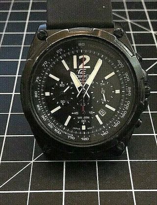 Casio Edifice Men ' s EFR 545SBPB - 1B Tough Solar Powered Black Watch 2
