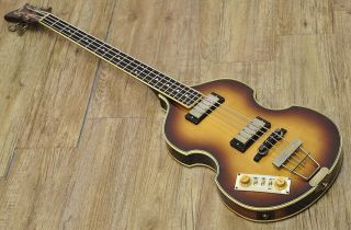 1984 Greco Vb - 500 Sunburst Mij Vintage Violin Bass Lefty