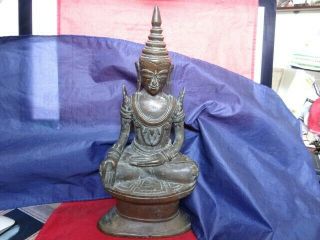 Very Fine Very Heavy Antique Chinese Tibetan Thai Bronze Buddha Statue