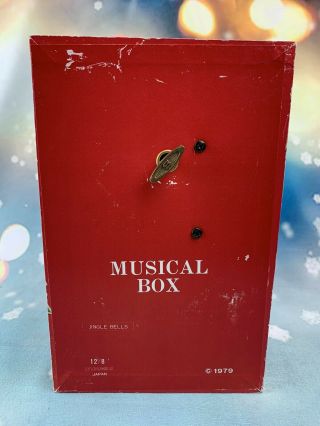 Vintage Japan Dancing Santa Music Box w/ Drawer Plays Jingle Bells Otagari 1979 3