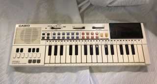 Vintage Casio Pt - 80 Keyboard With Rom Pack Tv Tunes -