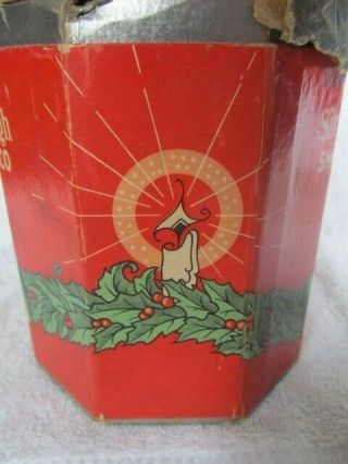 Rare Sir Walter Raleigh Merry Christmas Octogon Cardboard Tobacco Box 3