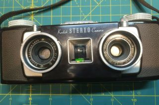 Vintage 1954 - 1959 Kodak Stereo Camera With Leather Case