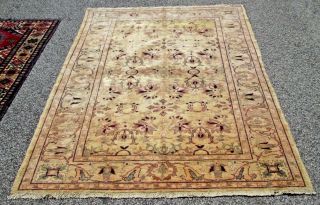 Oushak Design Oriental Rug A Hand Woven From Fine Local Estate