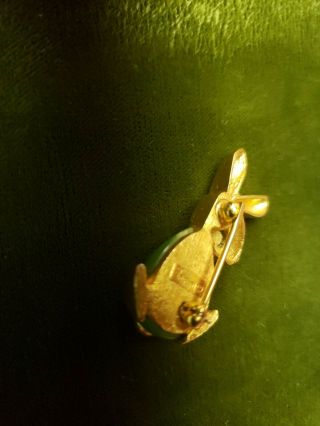 Vintage Crown Trifari Jelly Belly Bunny Rabbit Brooch Pin 1960 ' s NR 2