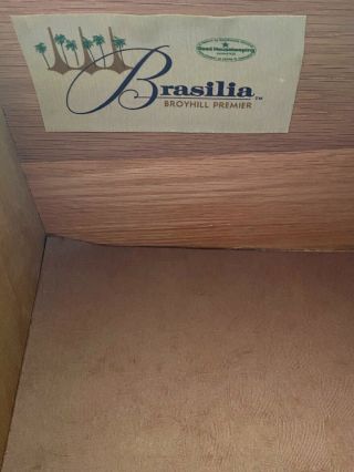 Vintage Mid Century Modern Broyhill Brasilia Highboy 5 Drawer Chest Dresser 6