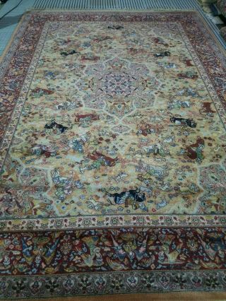 8.  8x12 Authentic Karastan Hunting Rug 700 - 723 100 Wool Priced To Sell