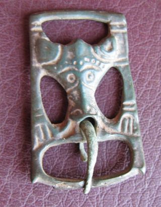 Authentic Ancient Artifact Viking Bronze Buckle with Bear VK 68 2