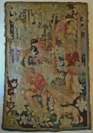 French Handwoven Aubusson Tapestry - Late 18th/early 19th Century - 80 " X 54 "