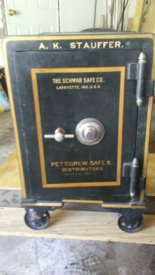 1900s Antique Schwab Floor Safe Co Safe W/interior Lock Box