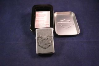 Awesome Unique 1 - Sided 3d Relief Harley Davidson Eagle Logo Zippo Lighter,  Tin