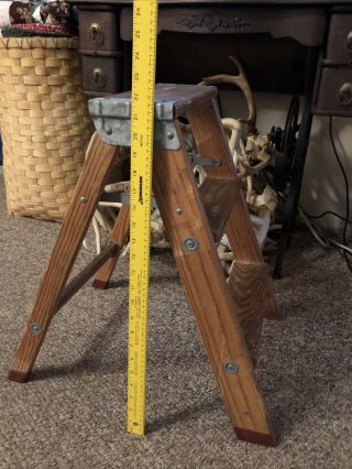 Vintage Small Wooden Step Ladder