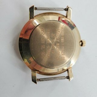 Vintage Swiss Girard Perregaux Gyromatic 14K gold Men ' s watch runs 3