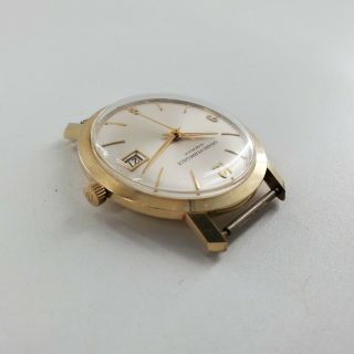 Vintage Swiss Girard Perregaux Gyromatic 14K gold Men ' s watch runs 4