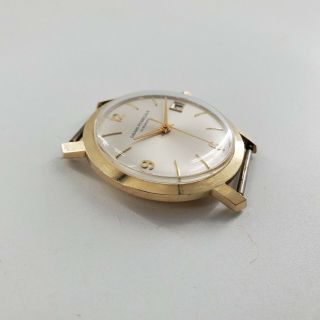 Vintage Swiss Girard Perregaux Gyromatic 14K gold Men ' s watch runs 5