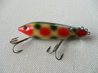 Ex.  Large Size Heddon Tadpolly In Strawberry Spot