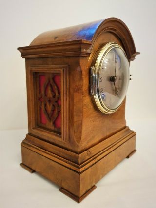 A Striking Mantle Clock By Lenzkirch C1925 In Walnut