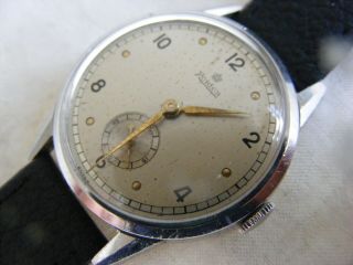 RARE 1940s ROIDOR GENTS WATCH,  ALL,  17 JEWELS PERFECT ORDER 2