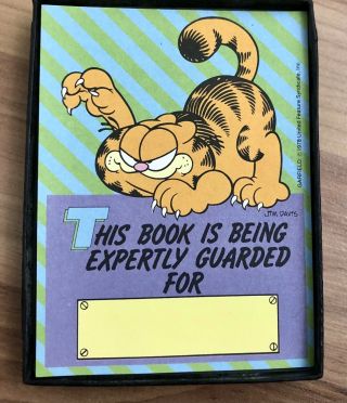 Vintage Garfield Bookplates Papers Expertly Guarded 1978 Cat Comics Antioch