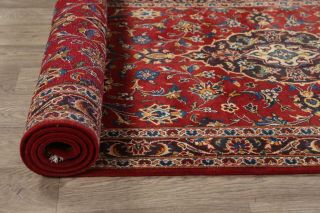 Traditional Floral Red 13 Ft Long Runner Kashaan Hand - Knotted Rug 12 