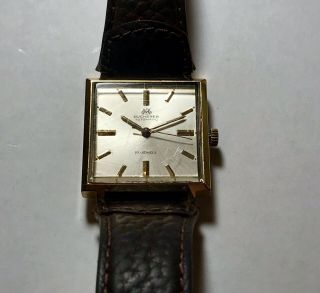 Authentic Vintage Bucherer 21 Jewels Square Automatic Watch
