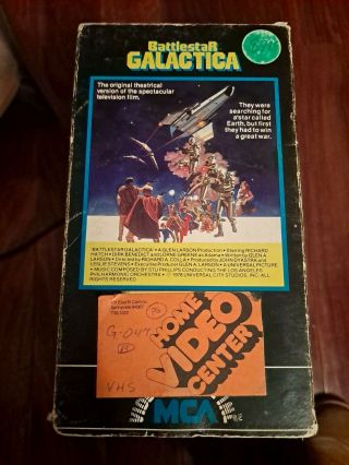 Battlestar Galactica Vhs Mca 1980 Rare Vintage Theatrical Sci - Fi Cult