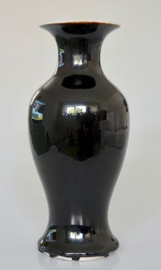 Fine Antique Chinese Mirror Black Glaze Vase - Qing Dynasty 3