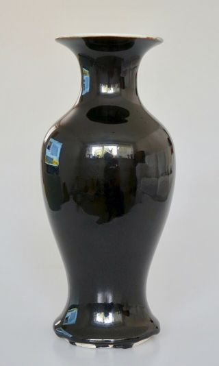 Fine Antique Chinese Mirror Black Glaze Vase - Qing Dynasty 4