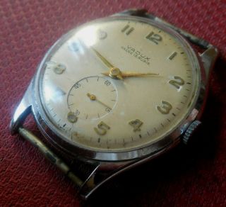 Vintage 1950s Oversized ELOGA VADUX 15 Jewels Swiss Made Running Wristwatch 2