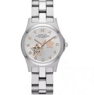 Marc By Marc Jacobs Star Silver Rose Gold Automatic Watch Mbm9711