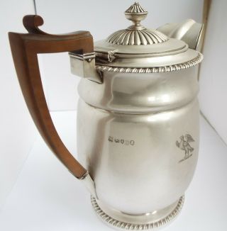 Huge Size Heavy English Antique Georgian 1814 Solid Silver Tea Coffee Pot
