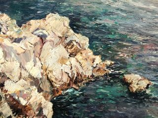 Coast of Capri Oil Painting by Matteo Sarno (Italian,  1894–1957) 3