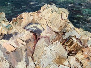 Coast of Capri Oil Painting by Matteo Sarno (Italian,  1894–1957) 5