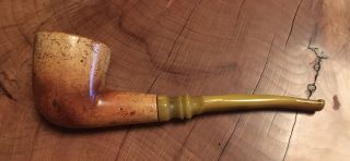 Antique Block Meerschaum Pipe Patina Amber/horn? Mouthpiece