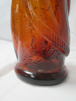 Antique 1868 Brown’s Celebrated Indian Herb Bitters Glass Bottle Indian Queen 4