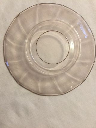 Fostoria Glass 1 Plate 5.  75” 5 3/4” Saucer Plate Fairfax Orchid Purple Vintage 3
