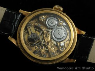 Vintage Mens Wristwatch Regulateur Men ' s Watch Louis Ulysse Chopard LUC Movement 6