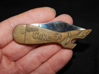 Rare - Vintage Coca Cola Advertising Pocket Knife - Drink Coke 5c - Taylor Cutlery