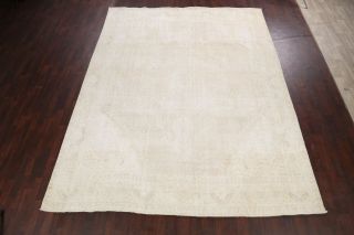 Antique Muted Distressed Tebriz Wool Area Rug Hand - Knotted Oriental Carpet 10x12 2