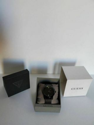 Guess Black Dial Black Ion - Plated Mesh Men 
