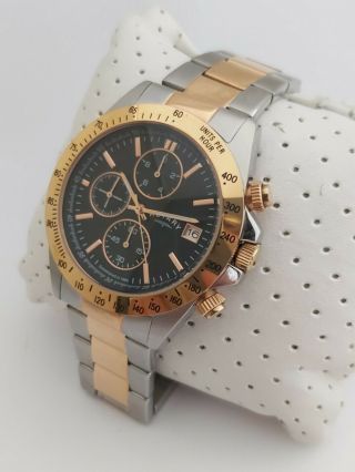 ROTARY MENS WATCH GB00278/04 CHRONOGRAPH GOLD STAINLESS STEEL BRACELET 3