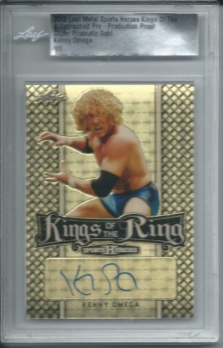 2018 Leaf Metal Sports Heroes Kenny Omega 1/1 Autograph Pre - Production Proof