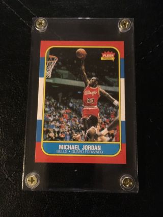 1986 Fleer 57 Michael Jordan Rookie Card