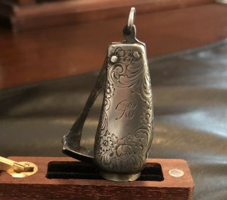 35 Vintage Ornate Sterling Silver Tear Drop Cigar Cutter