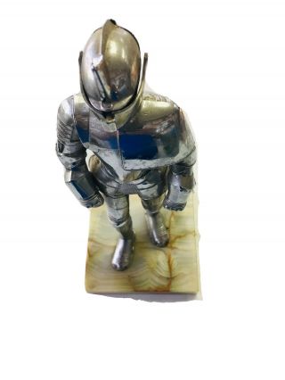 Vintage Knight Lighter Silver Chrome Suit Of Armor.
